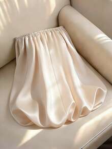 Franclia Women's Satin Bubble Tube Top, Spring/Summer - Apricot - View 2