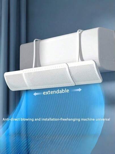 Ce protecteur de bouche d'aération de climatiseur empêche le flux d'air direct du ventilateur. C'est un protecteur de bouche d'aération de climatiseur de type suspendu, adapté pour le refroidissement estival dans les bureaux, les salons, les chambres, les pièces, les cafés et autres lieux. Il convient également aux plages, aux voyages et autres occasions.