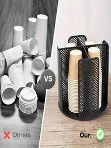1 Plastic Cup Holder Storage Box - Stackable, Space Saving Design, Suitable For Coffee Cups And Cup Lids, Versatile, Can Be Used In Homes, Offices, Kitchens, Bars, Self-Service Restaurants, Easy To Clean - Multicolor - View 8