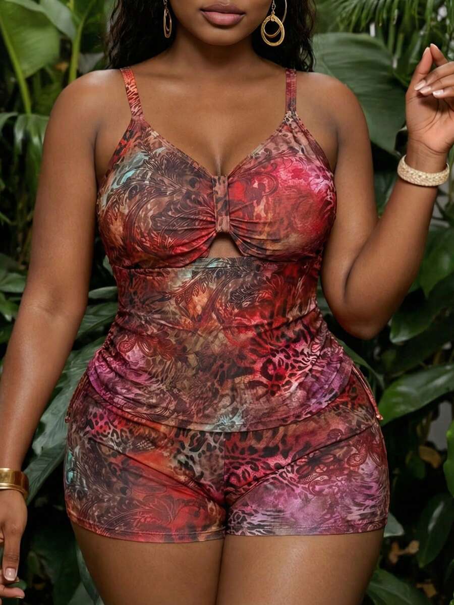 Slaydiva Bộ bikini hai mảnh kiểu dáng tối giản dành cho người có thân hình mũm mĩm, trang phục đi biển mùa hè cho nữ. - Nhiều màu - Xem 1