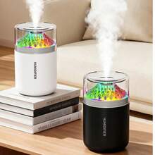 水晶山迷你加湿器 | 双速雾化 USB 加湿器 | RGB 变色夜灯 | 静音 32dB 桌面加湿器 | 车载家用两用空气扩散器 - 多色 - 查看 1