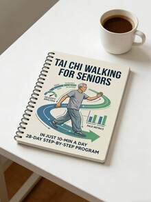1pc Tai Chi Themed Planner, 50 Pages, Spiral-Bound Notebook, Perfect Gift For Tai Chi Enthusiasts Suitable For Study Office Work And Back-To-School Season - 28-Day Tai Chi Spiral Step - View 3