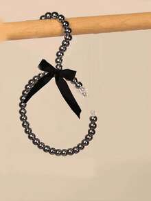 Ins 公主风少女心形可爱珍珠轻奢复古衣架欧式仙女风衣架围巾挂钩 - 黑色 - 查看 4