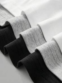 SHEIN Girlism 3pcs/Set Tween Girls' Casual Ruched Cropped Tube Top - Light Grey - View 3