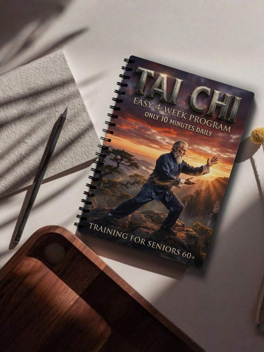 1pc Tai Chi Themed Planner, 50 Pages, Spiral-Bound Notebook, Perfect Gift For Tai Chi Enthusiasts Suitable For Study Office Work And Back-To-School Season - 28 Days Tai Chi Martial Arts Concept - View 1