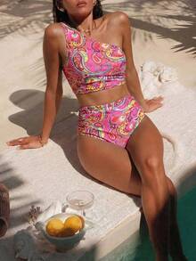 Swim Vcay 女士夏季沙滩腰果印花比基尼套装 - 彩色 - 查看 3