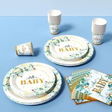 Bộ chén đĩa, khăn ăn và cốc dùng một lần Green Leaves Oh Baby, phục vụ 8 người. Bộ đồ dùng tiệc dùng một lần này (bao gồm chén đĩa, khăn ăn và cốc) rất phù hợp cho các bữa tiệc sinh nhật, đám cưới và dã ngoại gia đình. - Xem 4