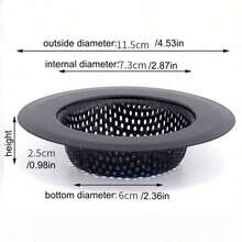 SHEIN 1 Cái Rây Lọc Và Nút Chặn Bồn Rửa Nhà Bếp, Nút Chặn Rãnh Tròn Màu Đen Cho Nhà Bếp, Nút Rác Bằng Thép Không Gỉ Có Tay Cầm, Lưới Lọc Bồn Rửa Nhà Bếp Chống Tắc Đa Năng, Rổ Lọc, Quà Tặng Giáng Sinh Cho Ngày Lễ - màu đen - Xem 13