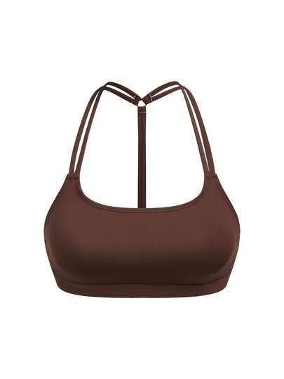 Cheerettes Women's Solid Color Casual Fitness Camisole Sports Bra