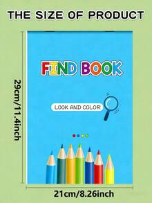 MINKOJA 1000+ Pictures, 32-Page Find And Color Activity Book | Fun Focus And Attention Workbook, Educational Early Learning Tool For Home And School Use, Printed On Paper - Multicolor - View 2