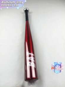 1 Piece 20-Inch Baseball Bat, Aluminum Alloy Softball Bat, Lightweight Baseball Bat, Suitable For Baseball Training. - Red - View 2