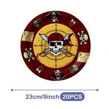 Pirate Voyage Disposable Plates, Napkins And Cups Set, Serves 20 Guests. This Disposable Party Set (Including Plates, Napkins And Cups) Is Perfect For Birthday Parties, Weddings And Family Picnics. - View 11