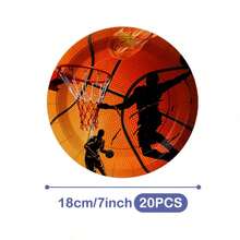 Bộ đĩa, khăn ăn và cốc dùng một lần họa tiết ngọn lửa bóng rổ, phục vụ 20 người. Bộ đồ dùng tiệc dùng một lần này (bao gồm đĩa, khăn ăn và cốc) rất phù hợp cho các bữa tiệc sinh nhật, đám cưới và dã ngoại gia đình. - Xem 7