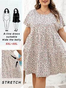 SHEIN CURVE+ Curve 尺码 US22 音乐节、海滨度假、波西米亚风女士春夏连衣裙 女士复古连衣裙 - 彩色 - 查看 11