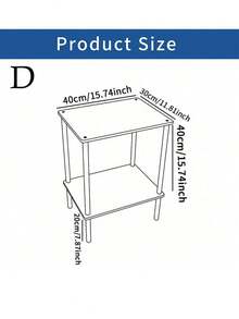 Acrylic Transparent Side Table, 2-Layer Living Room End Table, Small Modern Bedside Cabinet Home Decor Table Shelf For Office, Bedroom, Living Room, Study - Transparent - View 3