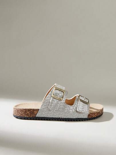 Solecia Women's Buckle Design Casual Fashionable Flat Sandals