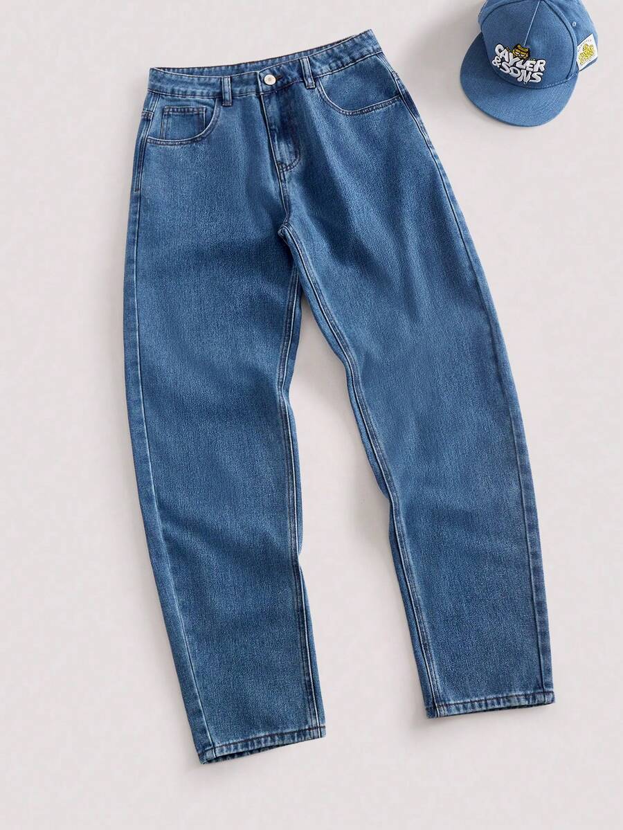 Open Phase 男士口袋锥形休闲百搭牛仔裤 - 中等水洗藍 - 查看 1