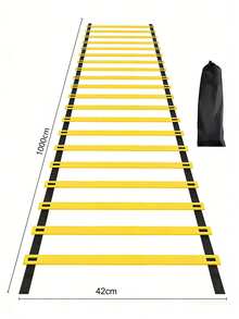 1pc Agile Ladder Rope Ladder Football Training Ladder Jumping Grid Soft Ladder Basketball Football Training Equipment Jumping Grid Ladder (Comes With Storage Bag) - Multicolor - View 6