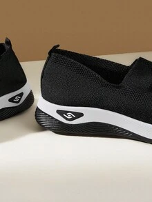 CUCCOO EASI Ins Super Fire Purple Mesh Grandma Shoes, Light And Comfortable Women's Shoes, Spring And Summer Commuting Shoes - Cloth black - View 5