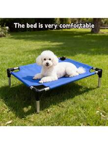 1pc/Breathable & Comfortable Pet Bed, Suitable For Small, Medium & Large Dogs, Indoor & Outdoor Use - Blue - View 9