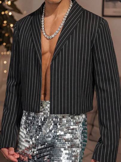 HIMLAND 男士梭织休闲宽松长袖短款西装外套