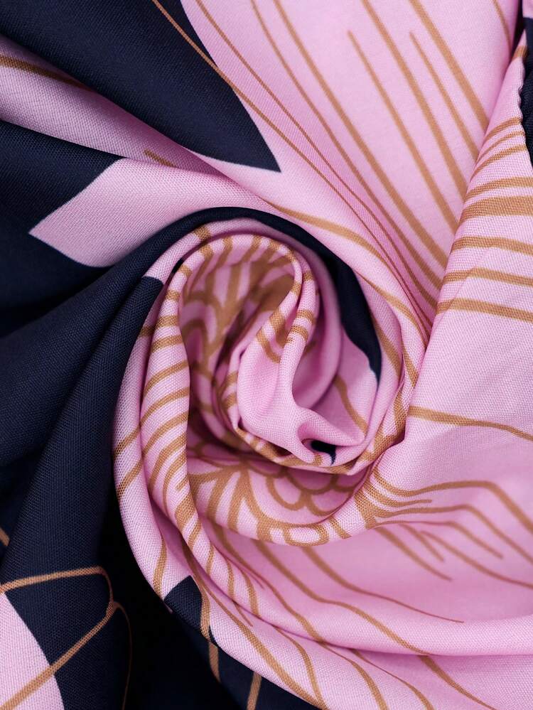 Plus Size Floral Print Casual Vacation Dress