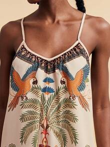 Travachic 2026 Women Palm Tree Print Loose Romper - Multicolor - View 6