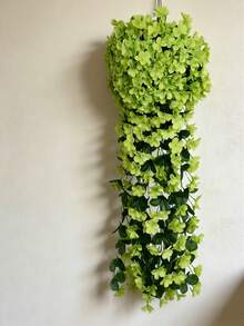 2pcs Artificial Violet Wall Hanging Silk Flowers, Window And Balcony Decorations, 18-Head Hydrangea Decorative Flowers - Multicolor - View 2