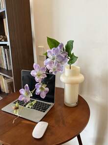 2pcs 3D Printed Simulated Weeping Jasmine Silk Flower Begonia Single Stem Light Luxury Artificial Flower Home Indoor Landscaping Decoration Flower - Multicolor - View 5