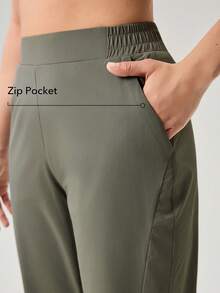 OutZeal 女士运动裤 慢跑裤 日常休闲速干抗皱运动裤 - 軍綠色 - 查看 4