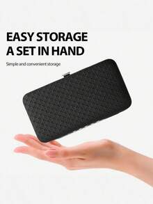 19PCS Black Nail Clipper Set Manicure Pedicure Kit Professional Sharp Cuticle Trimmer Tools For Home Travel Women Men Grooming Gift Case - Black - View 7