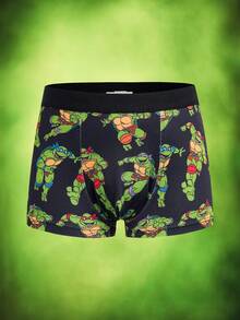 TEENAGE MUTANT NINJA TURTLES | SHEIN 忍者神龟图案男童平角内裤 - 綠色 - 查看 4