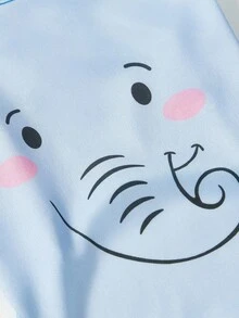 PETSIN 1 pieza Chaleco cómodo y transpirable con estampado de elefante de dibujos animados lindo para mascotas perros/gatos - Multicolor - Ver 5