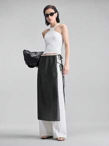 Ontre Áo tank top tay ngắn, màu trơn, tối giản, kiểu dáng thường ngày, phù hợp cho mùa Xuân/Hè 2026, thích hợp cho Ngày Valentine, mùa hè, trang phục công sở thường ngày dành cho nữ, đi nghỉ mát, dự tiệc bãi biển, sinh nhật, đi dạy học, kiểu dáng cơ bản thanh lịch, màu trơn, ôm sát. - trắng - Xem 6