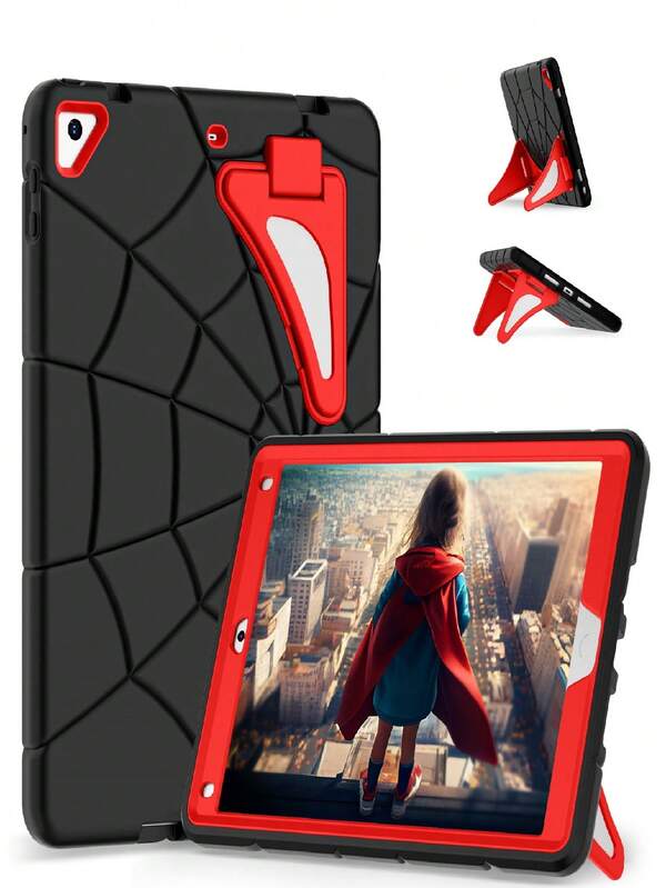 1PC Silicone Anti Fall Protective Cover, Suitable For (9.7-Inch) Tablets, With Foot Support Bracket