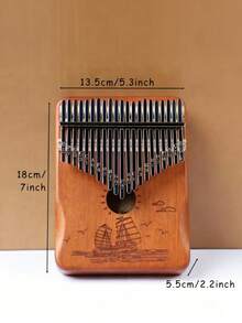 Kalimba Piano Jempol 21/17 Kunci dengan Stik Jempol untuk Pemula, Hadiah Alat Musik - MultiWarna - View 3