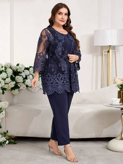 Reflora Plus Size Women Solid Color Round Neck Top, Pants And Cardigan Fashion Party Suit
Summer Dresses For Women,Summer Outfits For Women, Spring Outfit Women,Spring Clothes Women, Spring Dress Women,Easter Dress Women,Festival Dresses,Festival Outfits For Women,Elegant Dresses For Party, Elegant Party Dresses For Women,Beach Outfit For Women,Wedding Guest Dress For Women, Wedding Party Dress, Weddings & Events,Luxury Evening Dresses For Weddings, Bridesmaid Dress, Dress For Wedding Guest, Graduation Dress For Women, Graduation Outfit For Mother,Graduation Ceremony,Going Out,Prom Dresses, Ball Gown,Birthday Outfits For Women, Birthday Dresses For Women,Elegant Dresses For Women,Elegant Dresses For Party, Elegant Dresses For Ladies,Elegant Long Dress,Casual Long Dress,Holiday Outfits For Women, Summer Holiday Outfits,Vacation Dresses,Luxury Evening Dresses For Women,Luxury Evening Dresses For Weddings, Formal Dresses For Women,Mother Of Groom Dress,Teal Dress Plus Size