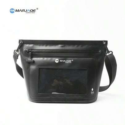 Waterproof Dry Bag With Touch Window - Airtight Zipper Crossbody Bag For Swimming, Diving, Beach & Outdoor Activities