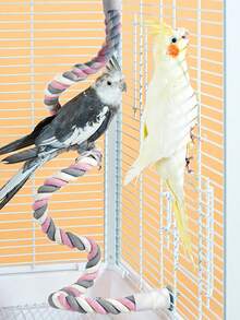 Parrot Rotating Climbing Rod, Designed As A Parrot Climbing Swing Toy Atand Decorative Item. - Multicolor - View 3
