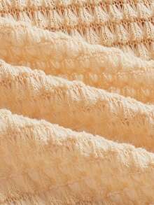 Sweetra Áo tank top có mũ trùm đầu, màu trơn, kiểu dệt waffle, cỡ lớn, mùa hè, phong cách thường ngày. - Màu Khaki - Xem 3