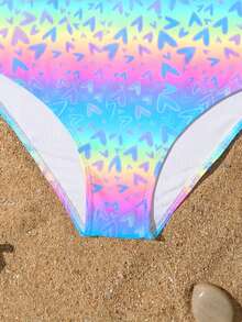 Bộ bikini cho bé gái tuổi teen, đồ bơi rời bằng vải dệt kim dễ thương, kiểu dáng giản dị, thanh lịch, phù hợp cho bơi lội, kỳ nghỉ hè, bãi biển, hồ bơi và các bữa tiệc ngày lễ. - Nhiều màu - Xem 4