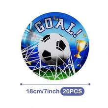 Bộ đồ dùng dùng một lần hình khung thành bóng đá gồm đĩa, khăn ăn và cốc, phục vụ 20 người. Bộ đồ dùng tiệc dùng một lần này (bao gồm đĩa, khăn ăn và cốc) rất phù hợp cho các bữa tiệc sinh nhật, đám cưới và dã ngoại gia đình. - Xem 11