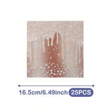 Bộ đĩa, khăn ăn và cốc dùng một lần màu vàng hồng lấp lánh hình kim cương, phục vụ 20 khách. Bộ đồ dùng tiệc dùng một lần này (bao gồm đĩa, khăn ăn và cốc) rất phù hợp cho các bữa tiệc sinh nhật, đám cưới và dã ngoại gia đình. - Xem 9