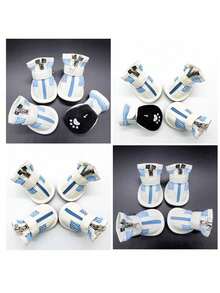 PETSIN 1 đôi giày lưới thoáng khí cho thú cưng, giày chống trượt cho thú cưng; giày cho chó, giày cho mèo, dép, giày cho thú cưng, giày mềm cho gấu bông, giày thể thao có khóa kéo chống trượt, đồ dùng cho thú cưng - Nhiều màu - Xem 16