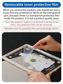 1个/DANYCASE 镜面超薄旋转保护套，兼容三星 Galaxy Tab S9 FE+ S9+ 12.4 英寸 S9 S9FE A8 S7+ S8+ S7FE S7 S8 S6lite，带笔槽设计，防震保护套，透明后盖 - 粉色 - 查看 4