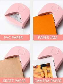 Cortador de esquinas redondeadas R4, tijeras de recorte de papel portátiles para hacer tarjetas, recortar fotos, manualidades de scrapbooking, herramienta de perforación de esquinas para artesanía, fotos, tarjetas, cuchillo de corte de arco afilado para útiles escolares, regalo de Navidad de papelería - Unitalla - Ver 4