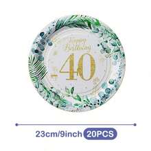 Bộ đồ dùng dùng một lần Leaf Edge số 40, gồm đĩa, khăn ăn và cốc, phục vụ 20 khách. Bộ đồ dùng tiệc dùng một lần này (bao gồm đĩa, khăn ăn và cốc) rất phù hợp cho các bữa tiệc sinh nhật, đám cưới và dã ngoại gia đình. - Xem 10