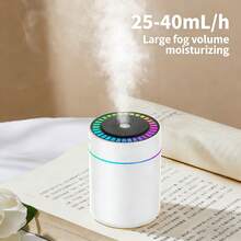 Mini Humidifier | 180mL Large Capacity USB Humidifier | 25-40mL/H High Mist Output | Quiet Operation Desktop Humidifier | Type-C Air Diffuser - multicolor - View 3