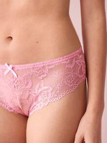 Bộ áo ngực hai dây phối ren nhiều màu sắc dành cho nữ - Hồng - Xem 10
