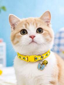 PETSIN 1 件装宠物心形蝴蝶结项圈，颈围可调节，猫狗项圈，宠物配件，情人节节日宠物用品 - 彩色 - 查看 6